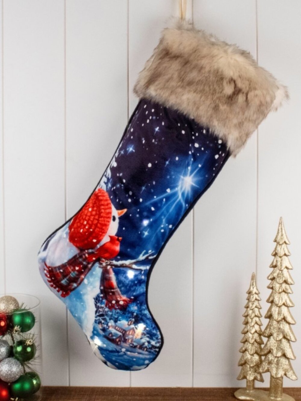 Snowman Led Stocking